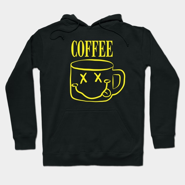 Happy Monday Grunge Coffee Hoodie by pelagio